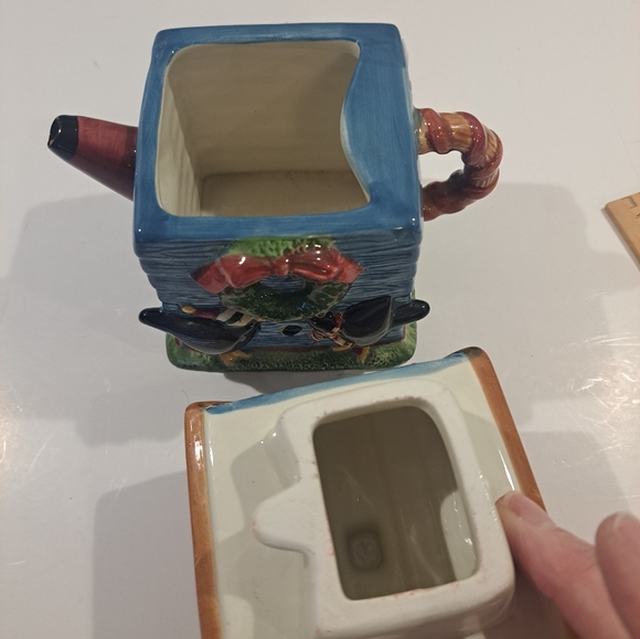 Sakura China Christmas Birdhouse Mini Teapot Collector Series by Debbie Mumm - Picture 2 of 8